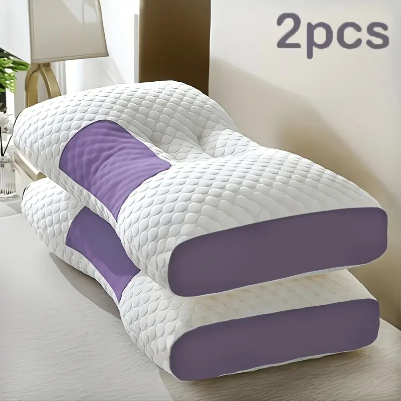 Buy 1 Get 1 Free, 2pcs Soft Woven Neck Shoulder Massage Pillows for Couples - Adjustable Ergonomic Contour, High-Quality Pillow Core with Removable Zippered Cover, Enhanced Sleeping Comfort