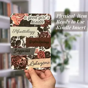 Dark Romance Kindle Clear Case Insert for Smut Readers - Printed on Cardstock with Matte Lamination