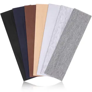 7PCS Soft Cotton Wide Headbands for Women Built tough – Non-Slip Elastic Hair Accessories for Fitness, Running & Casual Wear