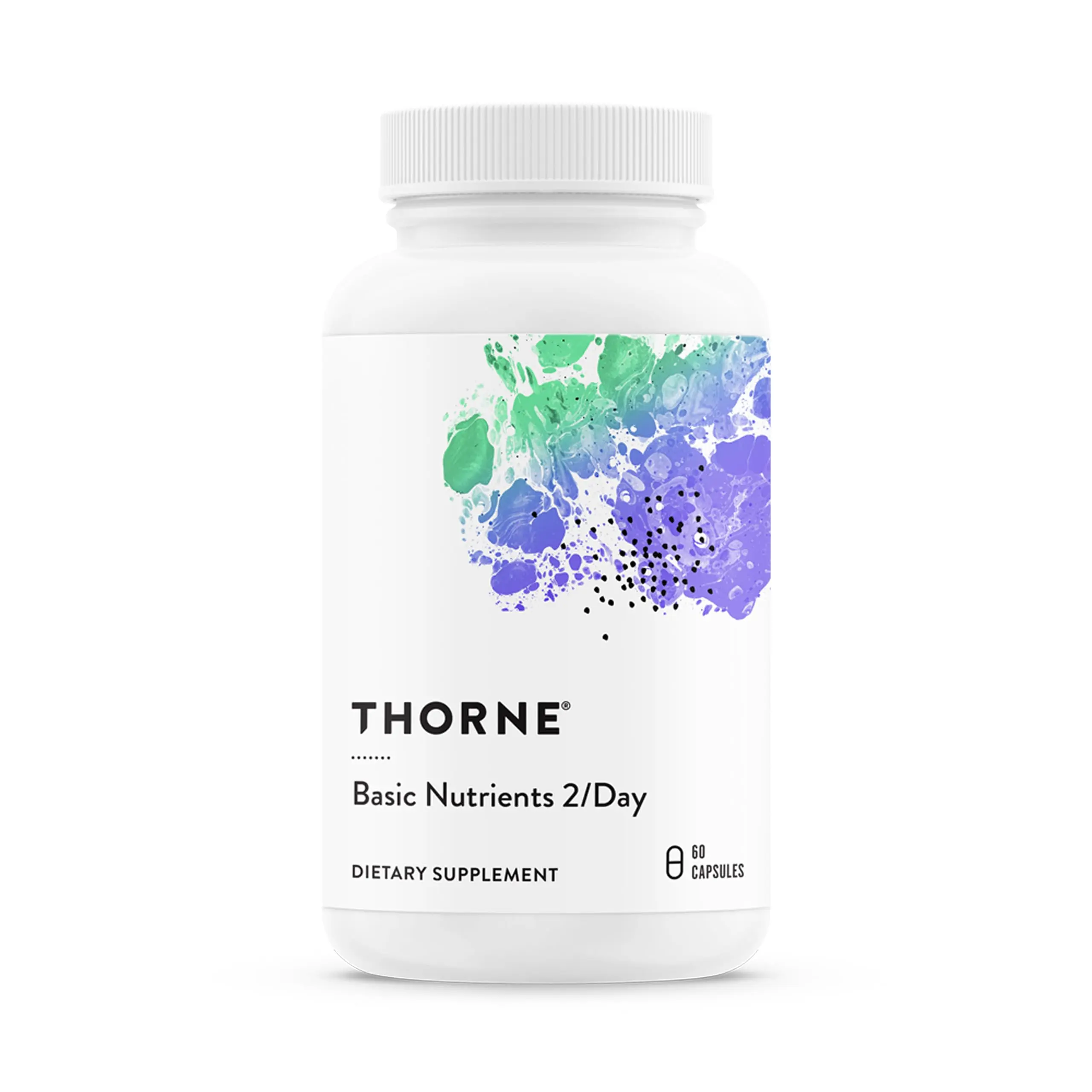 THORNE Basic Nutrients 2/Day, Vitamin & Mineral Formula, 60 Capsules | Comprehensive Daily Multi-Vitamin with Optimal Bioavailability, Gluten, Dairy & Soy-Free, NSF Contents Certified