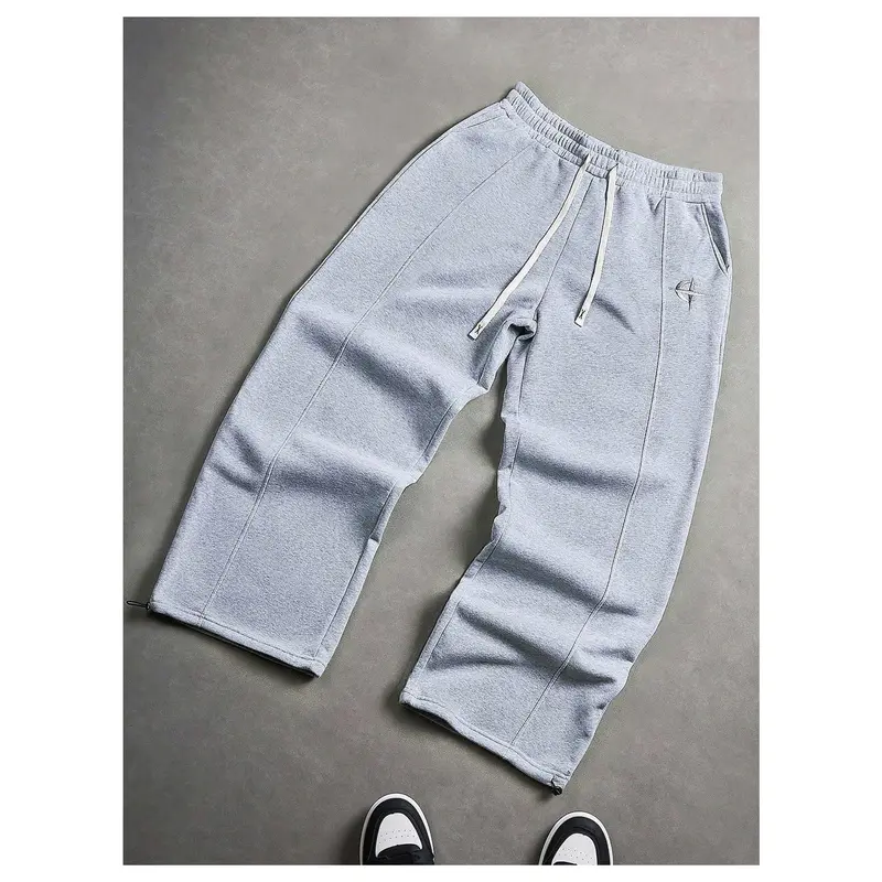 Low Waist Baggy Sweatpants Fall Casual Y2K Loose Wide Leg Track Hiking Joggers Sweat Pants with Pocket