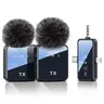 3 in 1 Microphone for iPhone/Android/Camera, 2-Pack Wireless Lavalier MicrophoneWireless Lavalier Microphone, 328ft Transmission, 18H Battery Life, Mini Microphone for Record Interview, Vlogs, YouTube, Tiktok Smartphone Audio