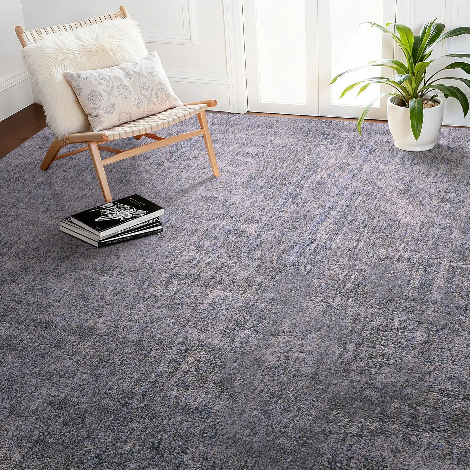 【SummerFinds】VEVOR Indoor Plush Area Rugs, 9 x 12 ft Plush Carpet, Area Rugs Furry with Long Plushs Pile, Thick & Durable High-Pile Rug for High-Traffic Areas, Non-Shedding & Non-Slip Backing, Blue-Gray