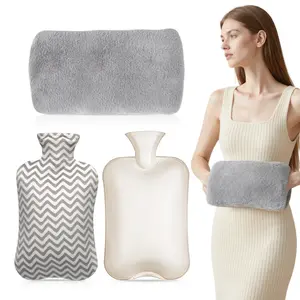 Hot Water Bottle with Soft Cover, 2L Hot Water Bag for Menstrual Cramps, Neck and Shoulder Pain Relief, Hot and Cold Therapies, Hand Feet Warmer, Medical Accessories, Hot Compress