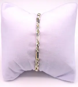 Mexican Handmade Silver Bracelet, 7" L x 4mm W, 9grm