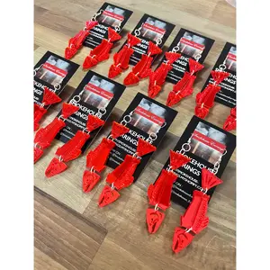 Red Acrylic Coho Smokehouse Earrings