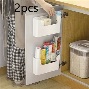 2pcs of Kitchen Drawer Dividers, Easy to Install Wall-Mounted Storage Organizers - a Versatile Essential for Bathrooms, Cosmetics, And More - Classic Plastic Design with Windows, Baskets, Boxes, And Containers