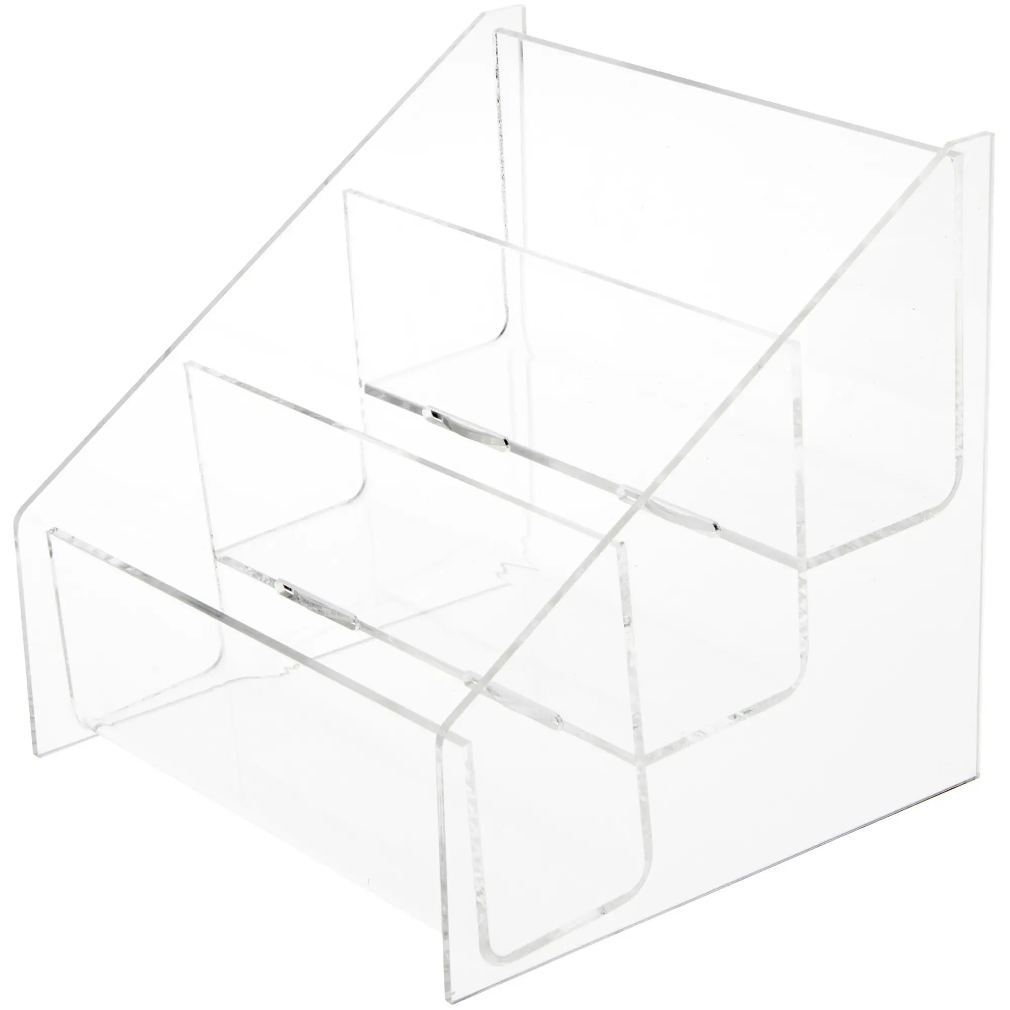 Plymor Clear Acrylic 2-Level Postcard Literature Rack (Countertop)