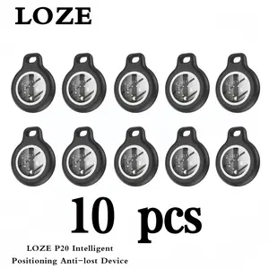 10-Pack GPS Trackers (Compatible with Official Apple Chips — iOS Systems Only) — Ideal for Cars, Wallets, and Luggage. Featuring a Mini, Transparent Casing Design; Supports Apple "Find My"; No Monthly Fees; IP67 Water-Resistant.