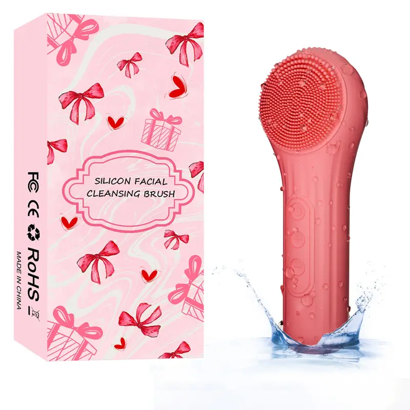 5 Modes Silicone Facial Scrubber, 1 Count Waterproof Electric Facial Cleansing Brush, Gentle Massage Face Washing Brush, Holiday Skincare Gift, Facial Cleansing Instrument, Facial Cleaning Tool, Facial Cleansing Tools