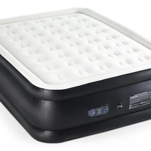 Mattress - 22" Inflatable Blow Up Mattress Airbed with Built-in High Capacity Pump, Adjustable, for Home or Camping