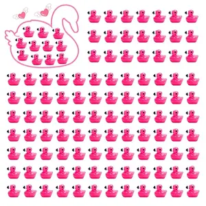 60pcs Resin Flamingo Ornaments, Duck Design, Aquatic Garden Decor, DIY Craft Party Gifts, Valentine's Day Romantic Gift