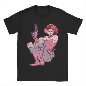 Metal Gear Solid Meryl Rare MGS Men's T Shirt  Creative Tees Short Sleeve Round Collar T-Shirt Cotton Printed Tops