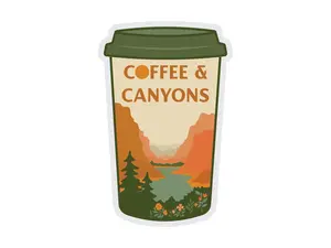 Coffee & Canyons Cup Sticker