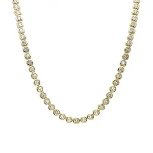 4 MM Bezel Tennis Necklace