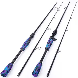 Sougayilang Fishing Rod - Medium 2Pc Graphite Composite Blank fishing Rod, Camouflage EVA Grip, Smooth Transition Fishing Pole Durability Sensitivity