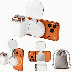 Magnetic Phone Camera Bluetooth Grip with Detachable Remote Shutter & Selfie Light, All-in-One Creator Kit for iPhone & Android, Ideal for TikTok Vlogs, Selfies, Photos & Video Creation