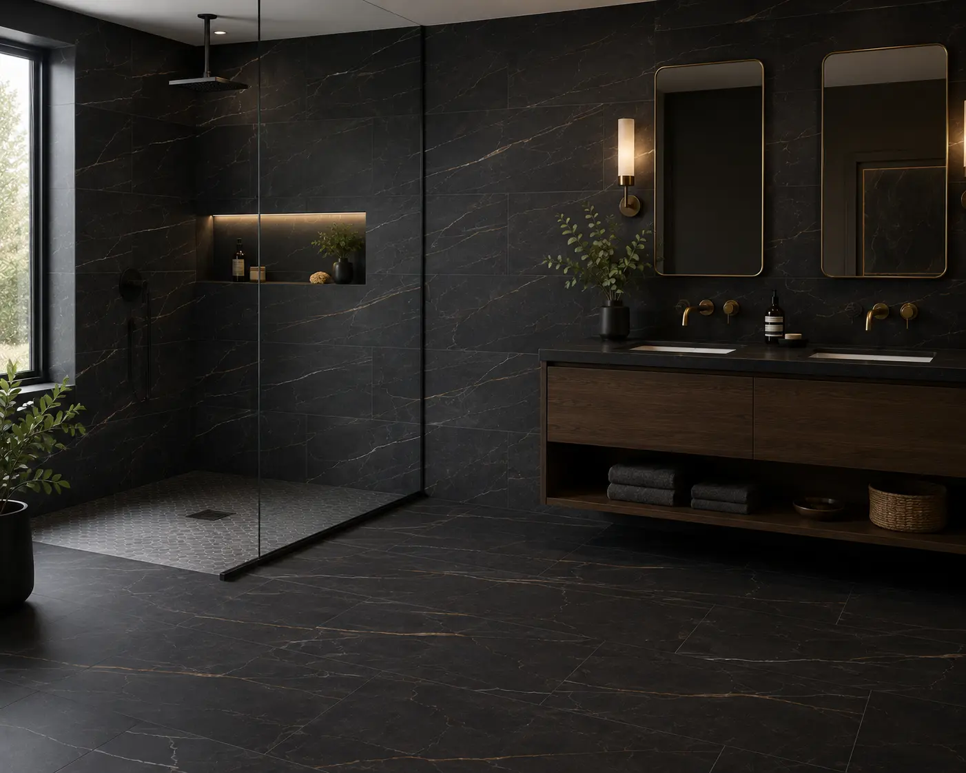 Daltile Perpetuo Infinite Black Matte 12" x 24" Porcelain Tile | Spotlight Savings