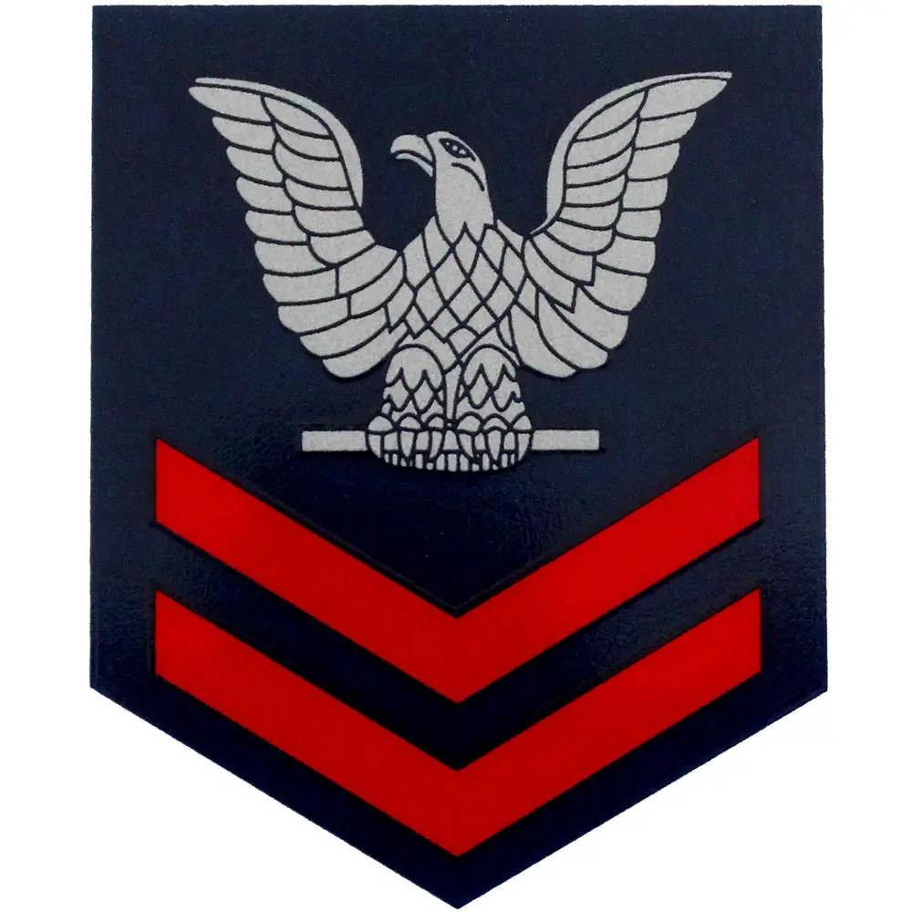 Navy Enlisted Rank Large Sticker, 3-3/4” x 2-1/2” Decal for DIY Scrapbooking & Stamping Projects
