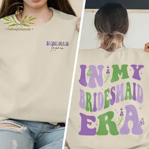 Bridesmaid Shirt, MOH Sweatshirt, In My Bridesmaid Era Shirt, Bridal Party Gift, Bridesmaid Gift, Bachelorette Shirt, Wedding Party Shirt