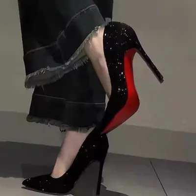 black prom dress red heels Black dress. Red heels  A pop of color brings this look to the next  level. . . . #getreadywithme #outfitoftheday #ootd #grwm #stylenspo  #blackdresses #dressforwork #howtostyle #littleblackdresses