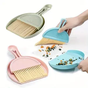 3 Pcs Mini Dustpan Set Brush for Table Whisk Brooms Small Dustpan Broom Set Mini Dust Pans with Brush Tiny Cleaning Table Sweep for Car Desk Keyboard Countertop Nest - Home Improvement.