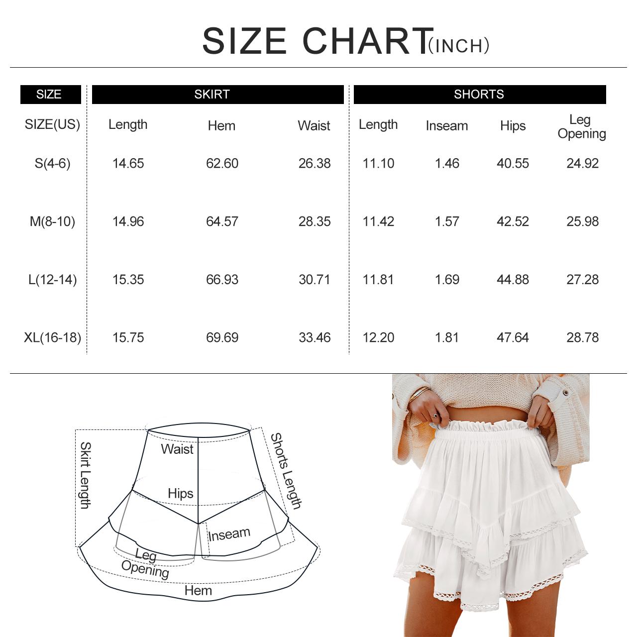 Automet Flowy Shorts for Women Casual Boho Ruffle Tiered Skorts High Waist Mini Skirts Golf Tennis Crochet Shorts Fallreshness SpringStatements