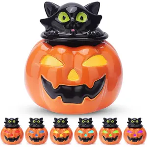 Pumpkin Wax Melt Warmer, Electric Halloween Wax Warmer for Scented Wax, Ceramic Spooky Candle Warmers Wax Burner for Wax Melts, Home Fragrance Warmer, Gift for Women