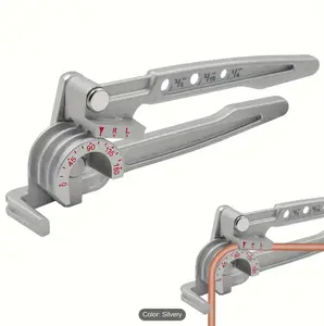 Pipe Bender 180° Tube Bender Copper Tubing Bender Ratchet Tubing Bender for 3/8" 1/4" 5/16" for Copper Brass Aluminum and Thin Steel Pipes
