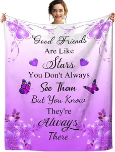 Gifts for Friend Blanket Throw Friends Birthday Gifts Ideas for Bestie BFF Women Girls Mothers Day Blankets to My Friend Friend Gifts 60"X50"