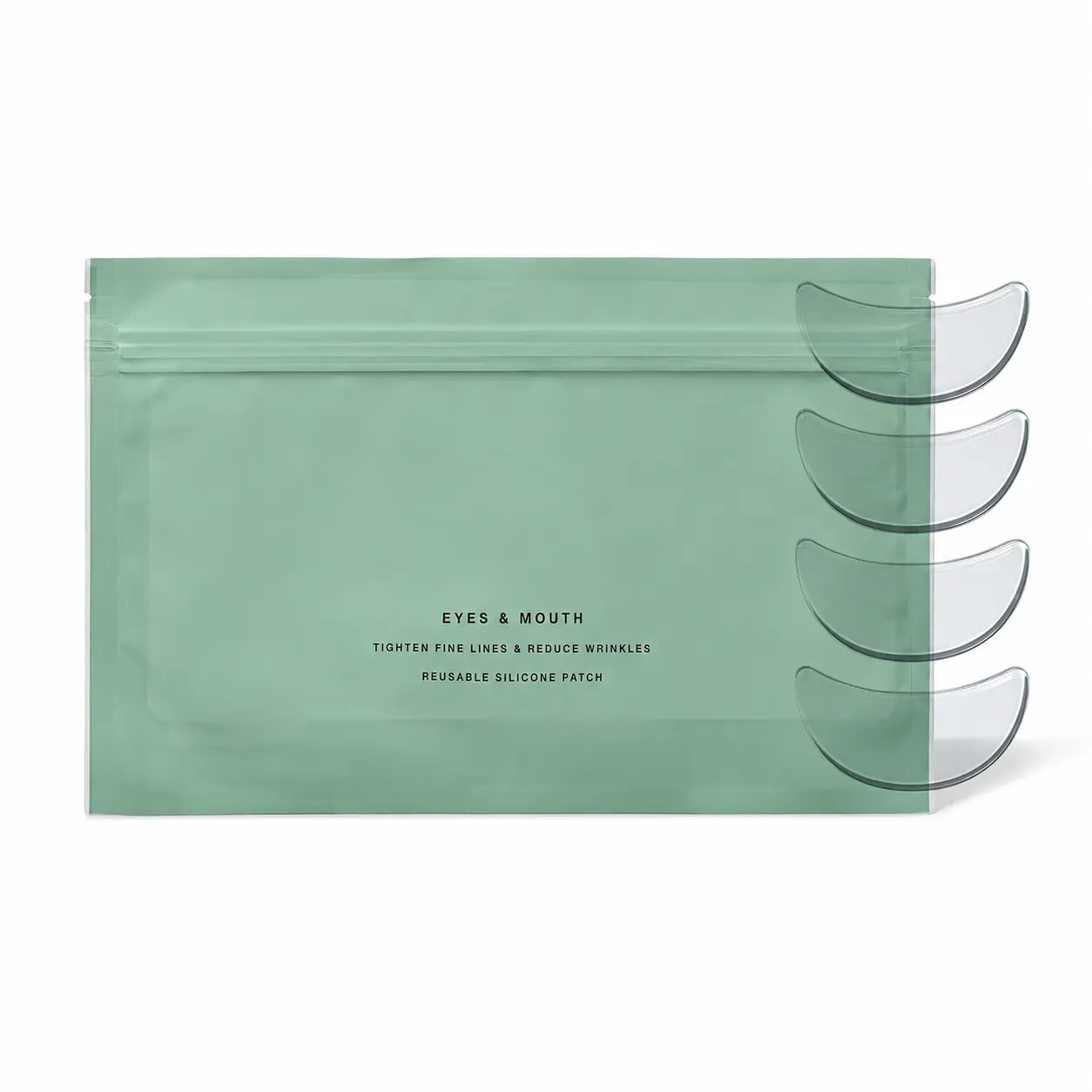 Eye & Mouth Patches- Anti-Wrinkle Silicone Patches for Smile Lines & Under Eye, Overnight Face Pads for Women & Men for Laugh & Frown Lines, Anti Aging, Reusable up to 30 Times - 4 Patches