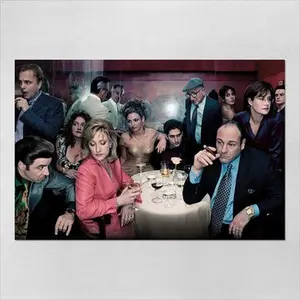 Sopranos Collage Modern Gangster Poster