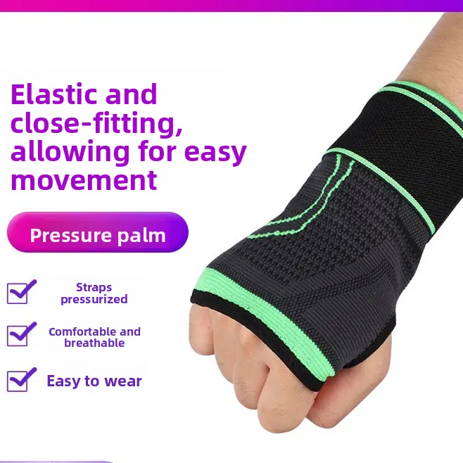 Pressurized palm protection Outdoor sports Adult fitness Weightlifting straps Pressurized breathable light nylon knitted palm protection