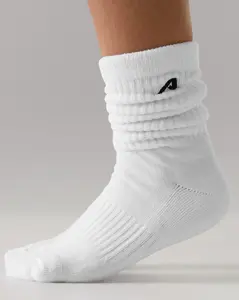 ALPHALETE Women's Scrunch Socks, 3-Pack, White