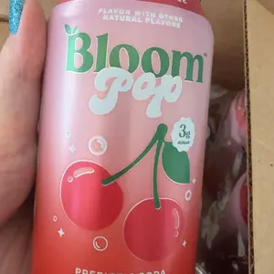 Bloom Pop Prebiotic Soda 12 Pack, 12oz Cans - New Year New Me - Prebiotic Soda for Gut Health, Low Calorie Soda, No Caffeine, Healthy Soft Drink Alternative