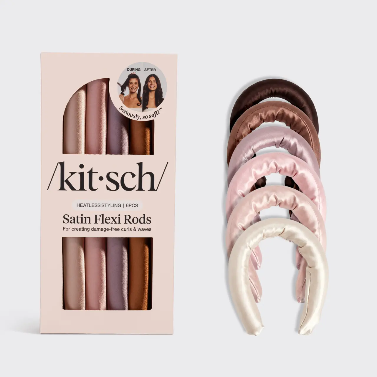 Kitsch Flexi Rods Satin Wrapped - 6 Pack Kitsch Flexi Rods Satin Wrapped - 6 Pack