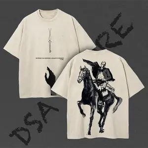 Erwin Smith Anime Double Printed Vintage Washed Tee Unisex Oversize Anime Manga Washed Heavyweight Cotton T-shirt, Gift For Anime Fan, Anime Lover