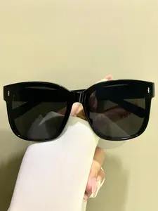 Men Women Metal Hinge Square Frame Glasses, Fashion Trendy Classic Casual Eyewear, Durable Stylish Eyeglasses for Daily Use