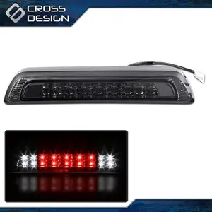 CROSSDESIGN 3D Black LED 3rd Third Brake Stop Lamp Light Fit for Toyota Tundra V8 2007-2016
