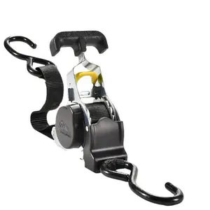Retractable Ratchet Strap, Tie Down Auto Retractable Ratchet Strap, Easy Self Contained Ratchet Strap Tie Downs for Trailers, Vehicles