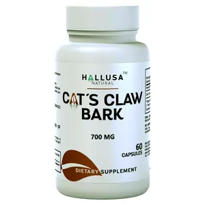 HALLUSA NATURAL CAT'S CLAW Pills 60 Capsules Immune Support Joint Pain Varicose Veins Natural Supplement 700 MG