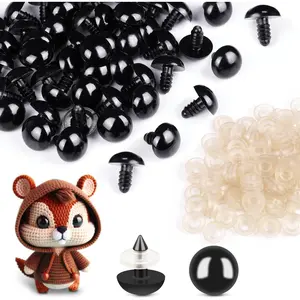 400Pcs 12mm Plastic Safety Eyes with 200pcs Washers for Amigurumi Crochet Stuffed Animals Doll Craft Making