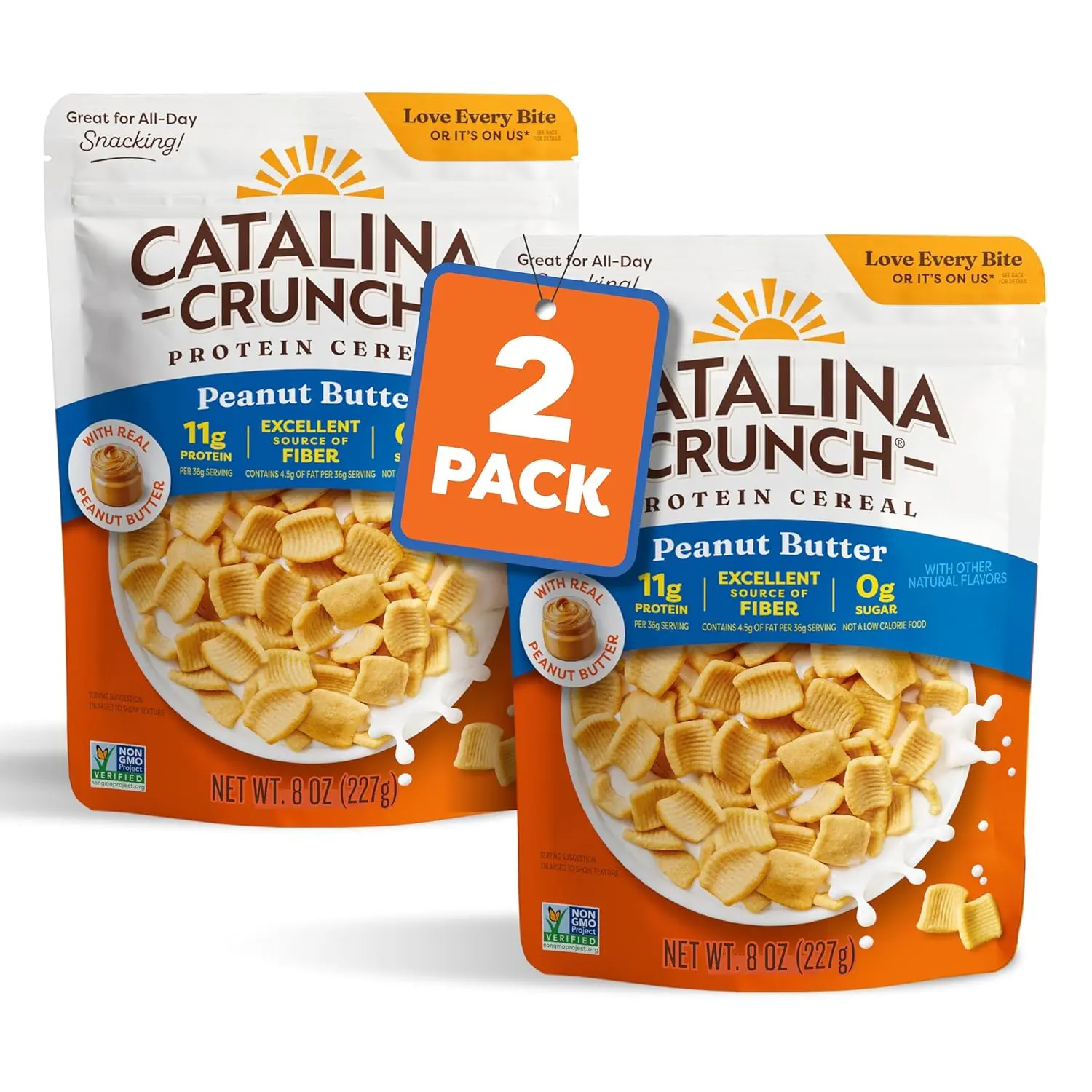 Catalina Crunch Protein Cereal, Cinnamon Toast, 9 oz Bag (Pack of 1) | Sugar Free, 11g of Protein, Gluten Free, Excellent Source of Fiber, Breakfast Cereal, Packaging May Vary