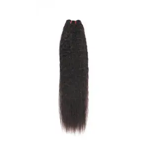 Kinky Yaki Straight Human Hair Weave Bundles Virgin Raw Hair Extensions 1Pc/lot 12-26 Inch Natural Color Black Sew In Weaves For Quicky Weaving