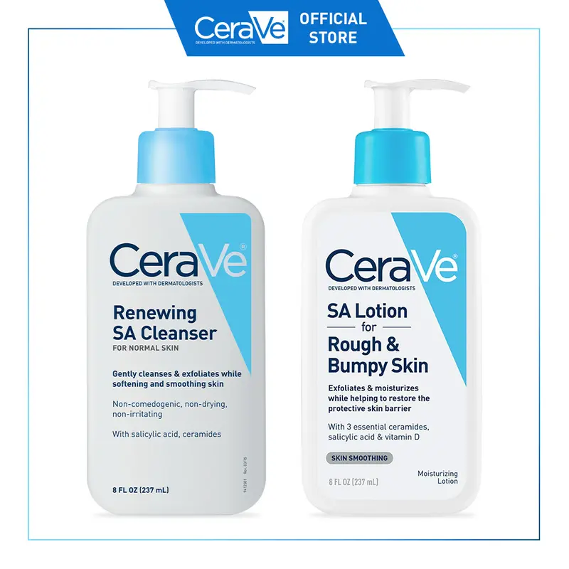 CeraVe SA Lotion + Cleanser Bundle for Rough & Bumpy Skin