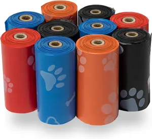 Dog Poop Bags for Waste Refuse Cleanup, Doggy Roll Replacements for Outdoor Puppy Walking and Travel, Leak Proof and Tear Resistant, Thick Plastic - Assorted, 150 Bags
