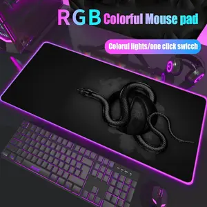 The snake Jormangand that surrounds the world in myths and legends Mouse Pad Glowing RGB Mouse Pad Design XXL Large Gaming 1000×500mm 900×400mm 800×400mm 600x300mm - Extended, Thick, Non-Slip Rubber Base Desk Mat  Washable Large Desk Pad Mousepad