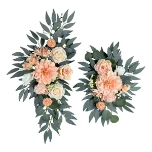 Boho Style Artificial Rose Gerbera Wedding Decoration, Perfect for Photo Background Wall Decor, Elegant Event Ornament