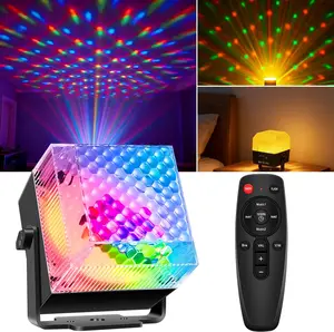 Disco Party Lights, Bedroom Decor Night Light Projector with 3 Color Warm White Light+RGB Disco Ball Effect Dj Strobe Lights for Christmas Birthday KTV Club Romantic Decoration