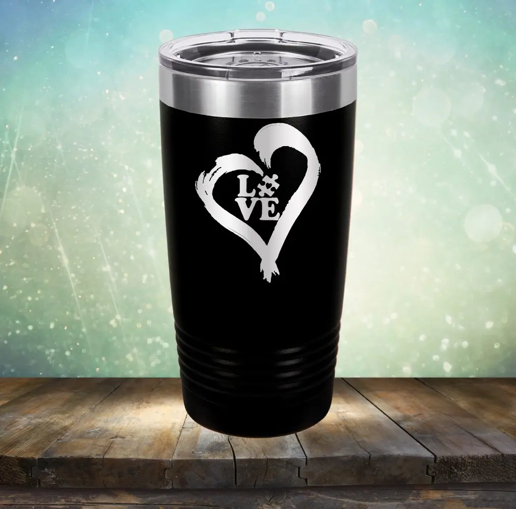 Autistic Love - Laser Etched Tumbler Mug